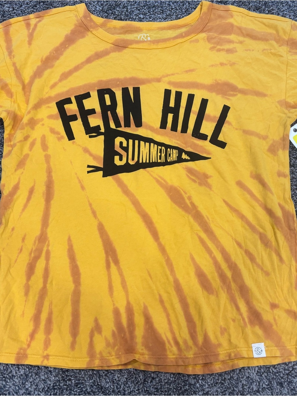 Fern Hill Summer Camp Yellow Tie-Dye Tee